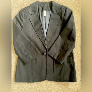 Art du basic black cotton blazer